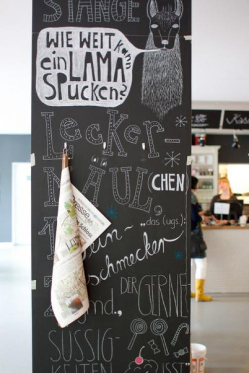 Креативная грифельная стена для рисования мелом. 03