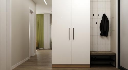 Прихожая и коридор в проекте интерьера квартиры для семьи с детьми. 03