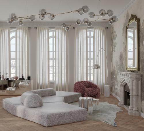 Интерьер кухни - гостиной. 02