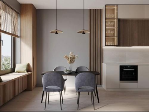 Интерьер трёхкомнатной квартиры в современном стиле с элементами скандинавского дизайна. 01