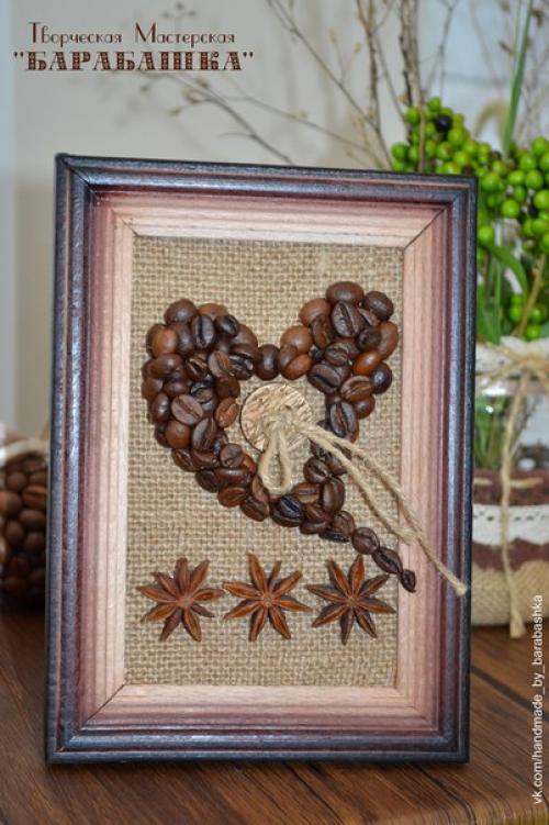 Эко - картина из кофейных зёрен. 06