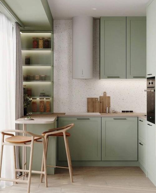 Проект кухни - гостиной, лоджии и коридора, площадью 30 кв. 02