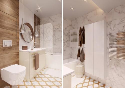 Интерьер квартиры площадью 77, 6 кв. 06