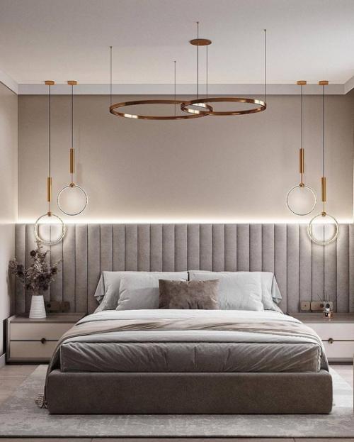 Интерьер частного дома оформлен в современном стиле с использованием натуральных материалов и минималистичной мебели. 07