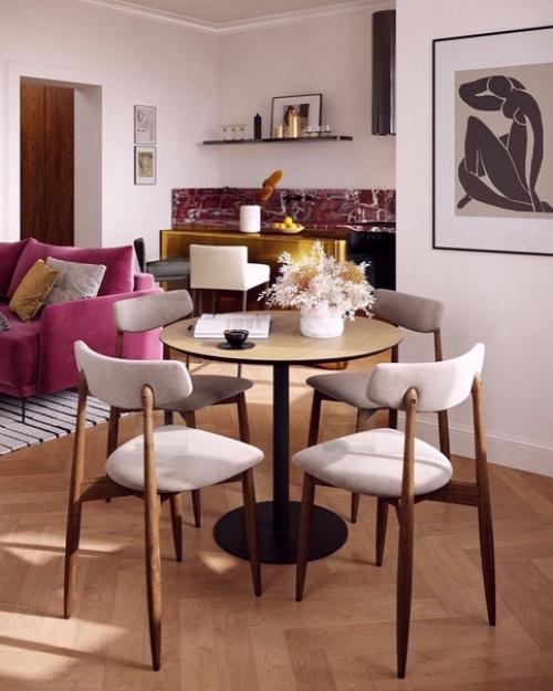 Акцентная кухня - гостиная - это стильное и практичное решение для современного интерьера. 01