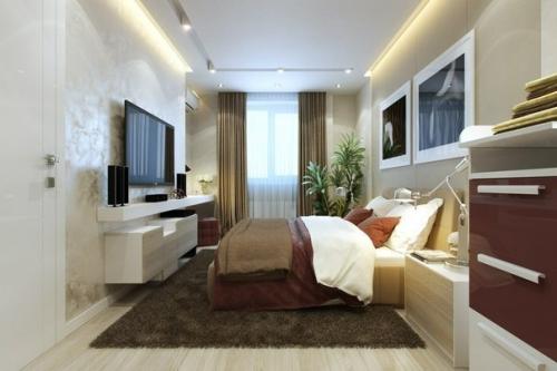 В современных квартирах со свободной планировкой спальне не так часто достается полноценная отдельная комната. 04