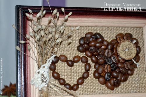 Эко - картина из кофейных зёрен. 07