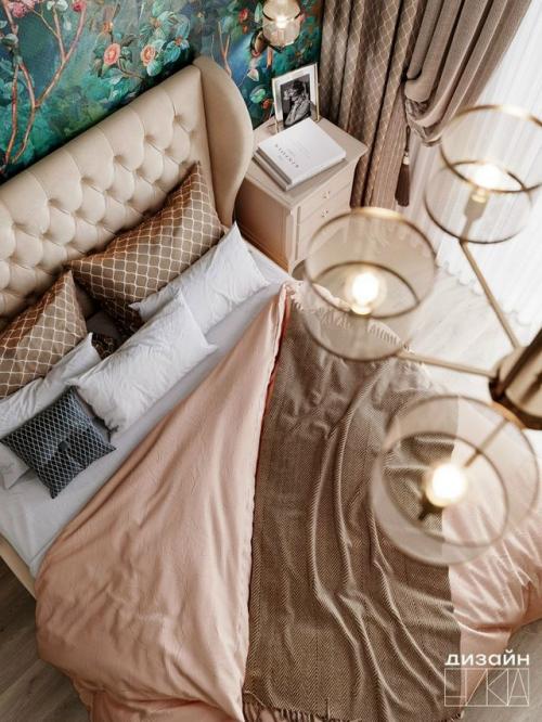 Спальня с акцентной фреской из коллекции Atmosphere (арт. 04