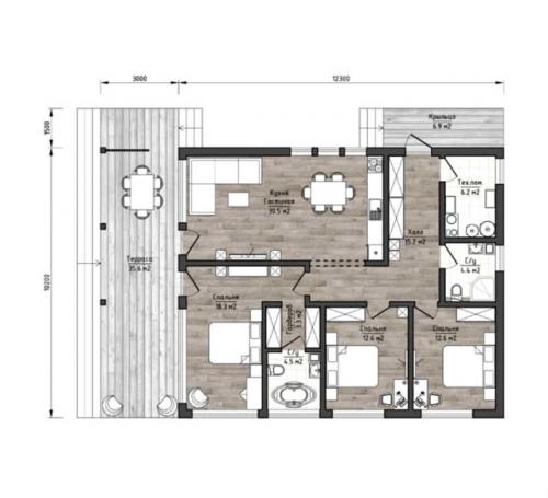 Планировка загородного дома в современном стиле альта 108 от компании Fin House. 01 Планировка загородного дома в современном стиле альта 108 от компании Fin House. 01