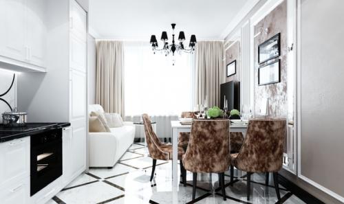 Интерьер квартиры площадью 77, 6 кв. 04