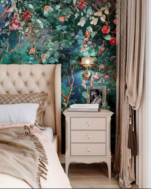 Спальня с акцентной фреской из коллекции Atmosphere (арт. 01