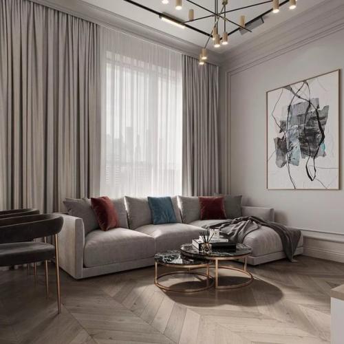 Идеальное пространство кухни - гостиной. 04