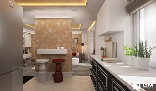 Дизайн проект однокомнатной квартиры. 05