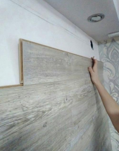 Нестандартное решение: ламинат как отделка для стен. 04