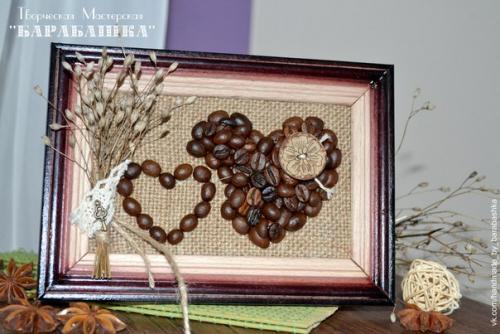 Эко - картина из кофейных зёрен. 01