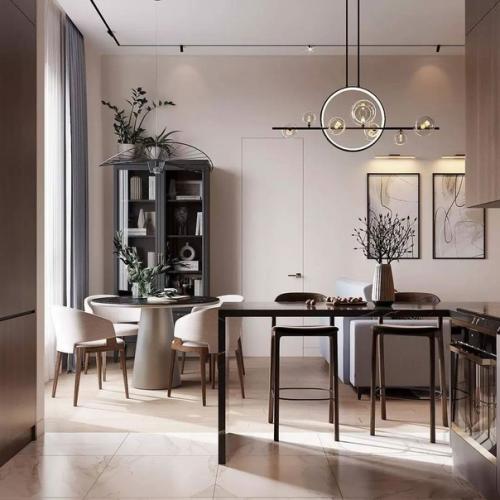 Чтобы создавалось ощущение широты и простора, помещение этой кухни - гостиной освободили от внутренних перегородок. 06