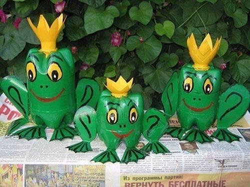 Поделки для дачи из пластиковых бутылок. 01