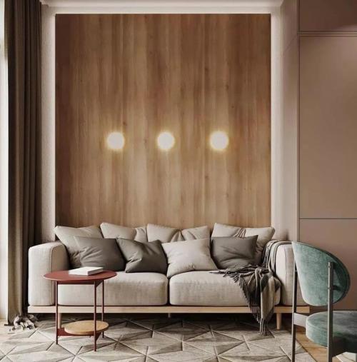 Компактная кухня - гостиная площадью 16 кв. 01