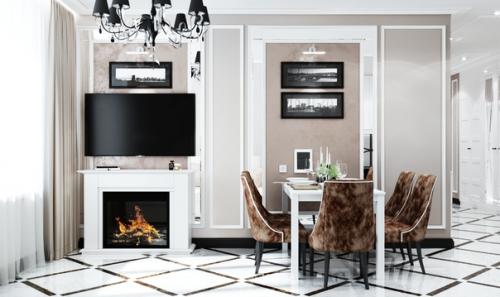 Интерьер квартиры площадью 77, 6 кв. 05