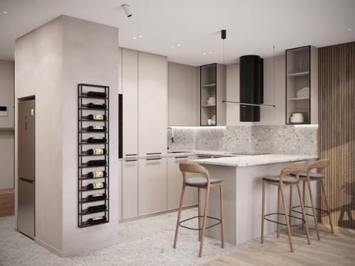 Новые правки по гостиной и кухне в ЖК Наука закончили. 06