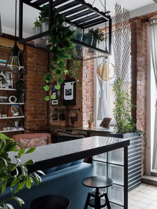 Реализованный интерьер эклектичной квартиры, площадью 36 кв. 03