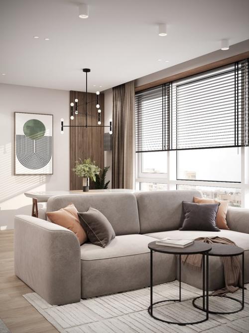 Новые правки по гостиной и кухне в ЖК Наука закончили. 09