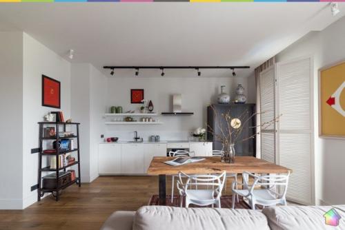 Современная квартира с красной дверью и этническими мотивами ч. 1. 07