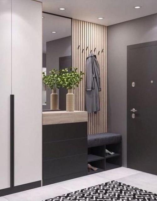 Несколько вариантов оформления прихожей. 04