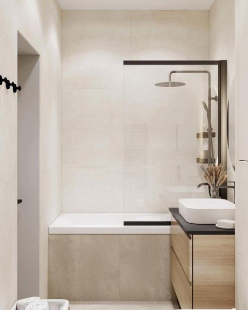 Лаконичный дизайн санузла при мастер - спальне. 02