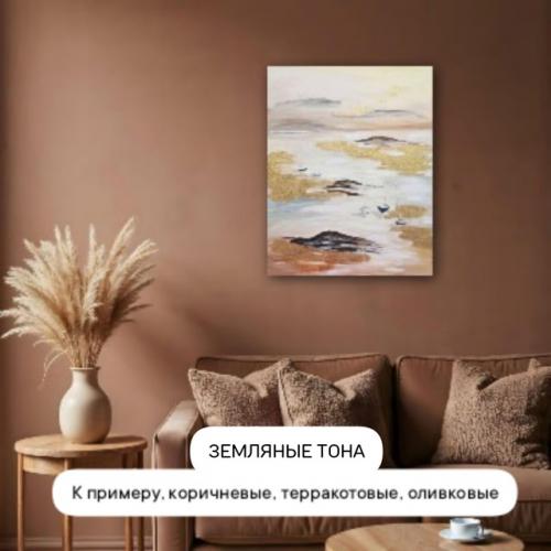 Модные тренды в цветах для гостинной 2025 года. 03