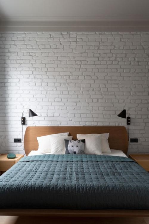 Белая квартира с синими акцентами 78 м. 08 Белая квартира с синими акцентами 78 м. 08