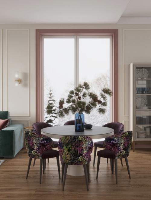 Гостиная - кухня загородного дома. 04