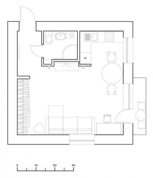 Студия недели: нетипичная Хрущевка 30 кв. 09