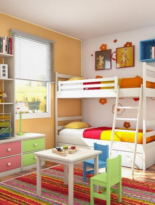 Варианты расстановки мебели в детской комнате. 02