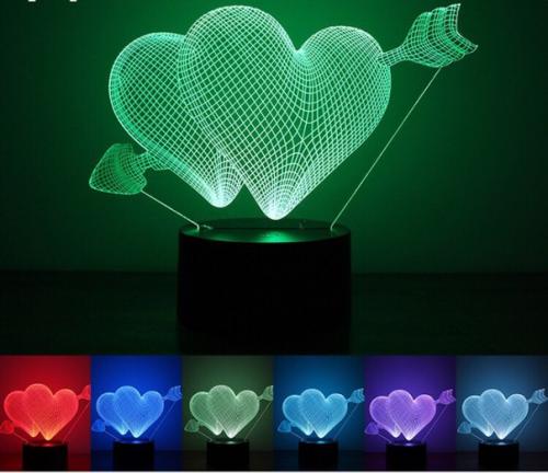 3D (. Ночник влюбленные сердца? 02
