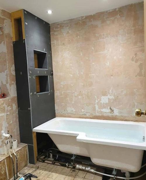 Процесс ремонта ванной комнаты. 01