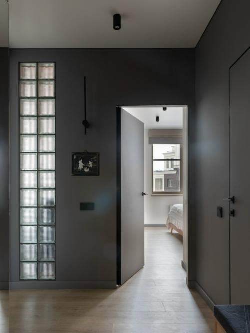 Современный интерьер однокомнатной квартиры 46, 2 м 2 (49, 7 м 2 с лоджией) в ЖК Modum в Санкт-петербурге. 09