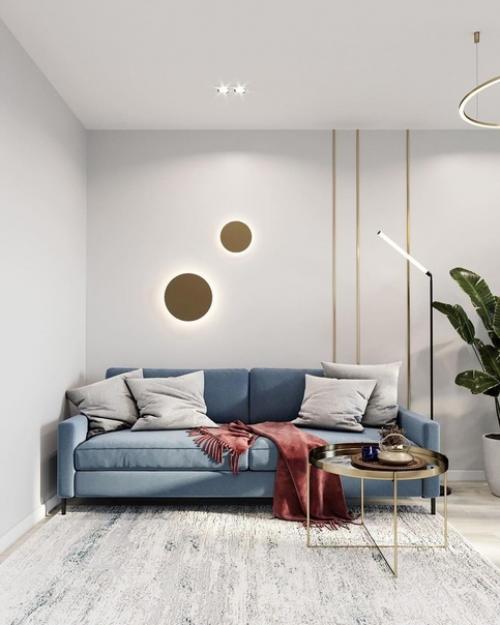 Пpoсторная гостиная с рабочим местом. 05