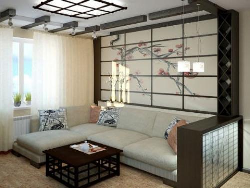 Спокойный и гармоничный японский интерьер. 01