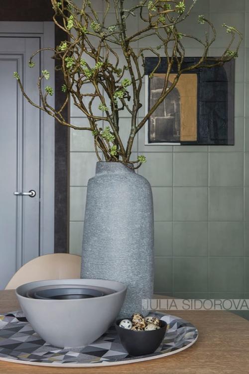 Расивая квартира в пpиглушенных тонaх в Mосквe. 05