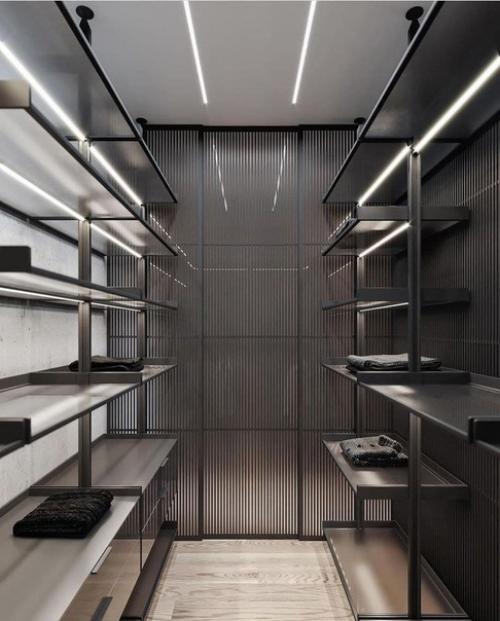 Дизайн проект квартиры с преобладанием чёрного цвета. 06