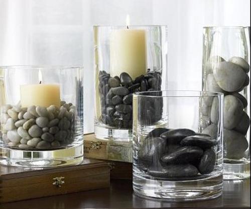 Галька в интерьере используется как на в кухне, в гостиной, в детской, в ванной. 01