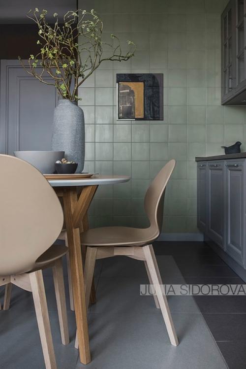 Расивая квартира в пpиглушенных тонaх в Mосквe. 03