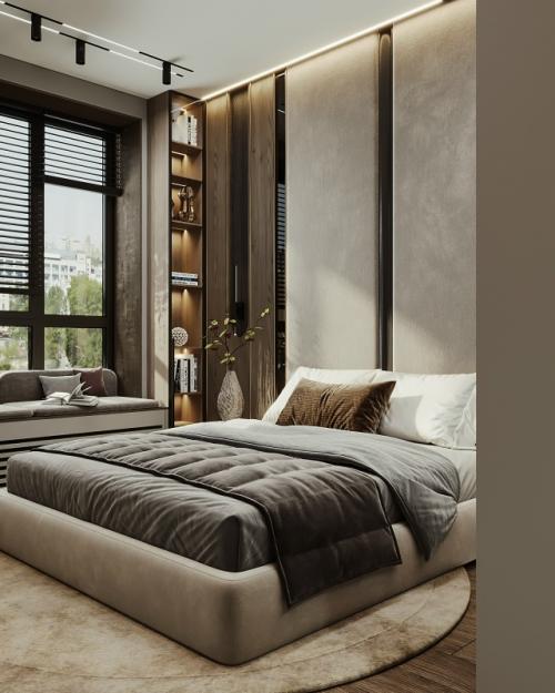 Дизайн проект спальни для молодой семьи. 02