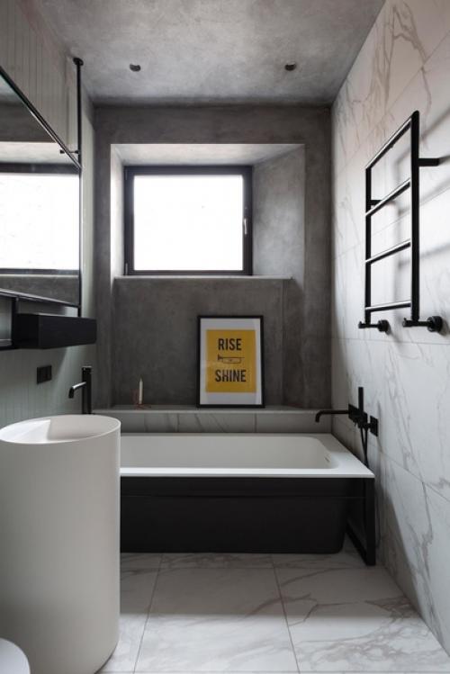 Белая квартира с синими акцентами 78 м. 07 Белая квартира с синими акцентами 78 м. 07