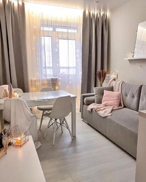 Интерьер евродвушки.  Планировкой и дизайном хозяева квартиры занимались самостоятельно. 01