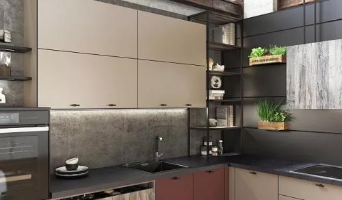 Кухни модерн кухня Ханна блэк лофт. 03