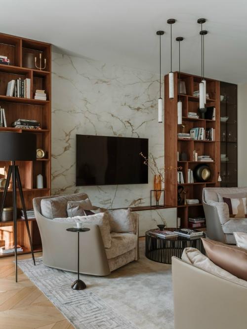 Современная классика с характером: квартира на Плющихе.

