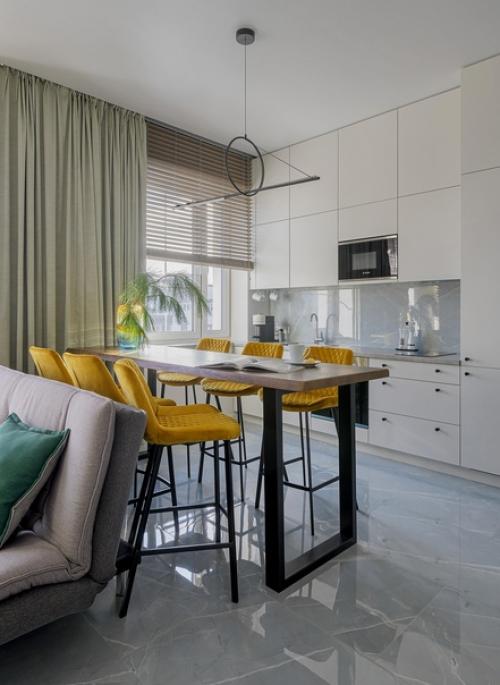 Интерьер квартиры - студии 37 кв. 06