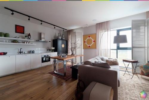 Современная квартира с красной дверью и этническими мотивами ч. 1. 09